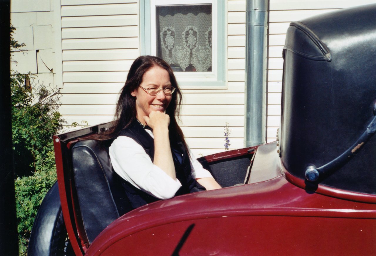 Merle in Model A jumpseat 2003